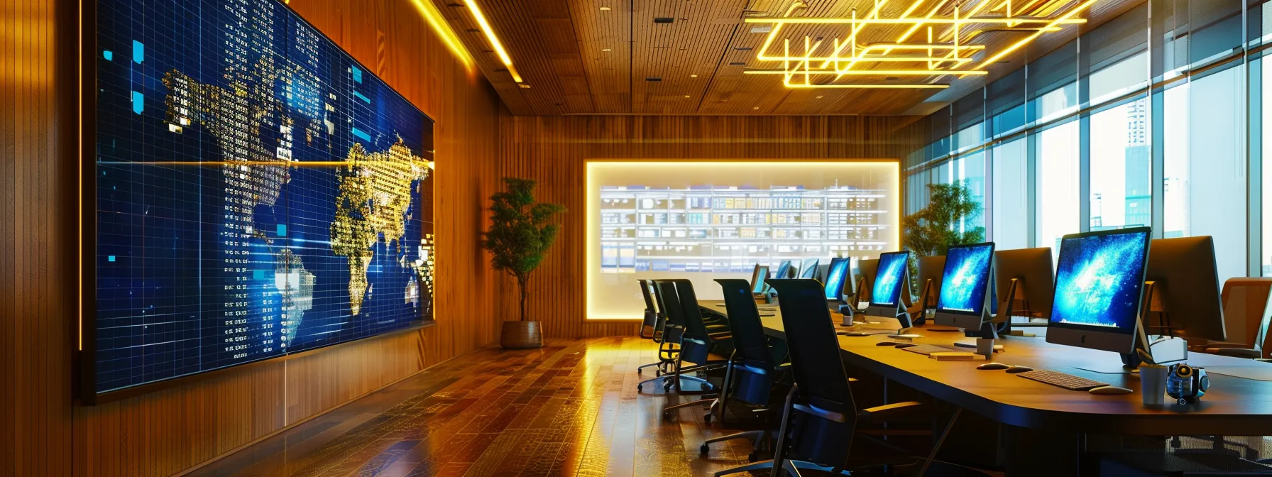 a sleek, modern office setting showcases a collaborative workspace where software engineers intently analyze api testing data on large screens, illuminated by the warm glow of overhead lighting, emphasizing a culture of innovation and efficiency in technology development.