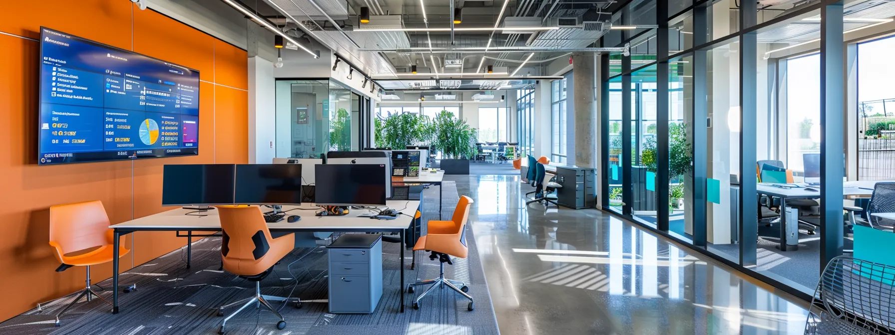a sleek, modern office workspace showcases a computer setup with a vibrant screen displaying intricate api testing workflows and mock servers, surrounded by organized test case documentation and performance metrics on sleek digital devices.