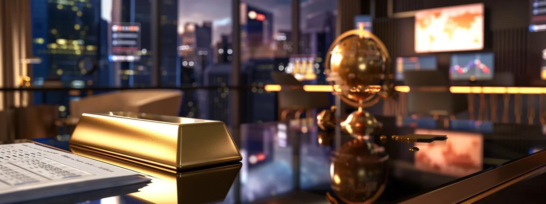 Gold bars stacked in a secure vault, symbolizing gold's investment potential for 2025.