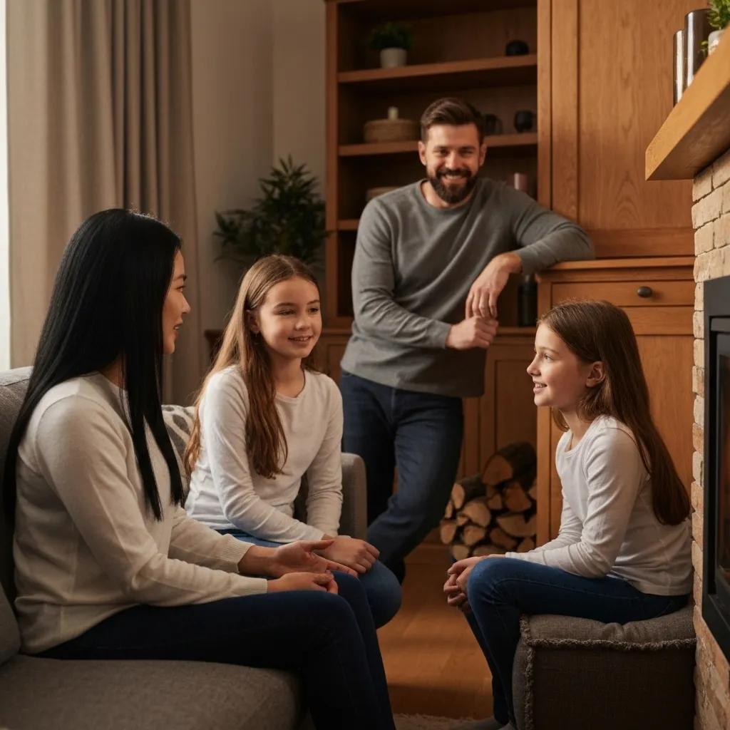 Family budgeting for groceries at home with a laptop and meal plan